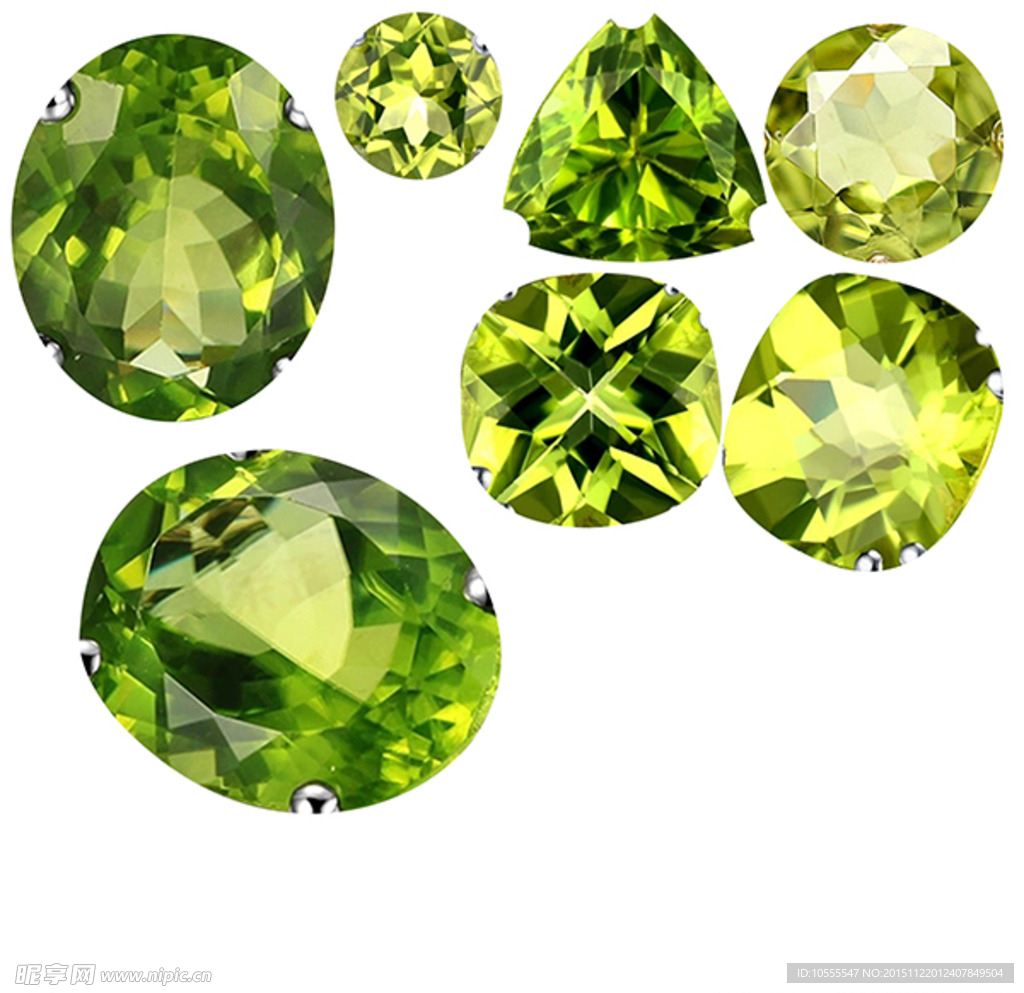 宝石 钻石  橄榄绿石
