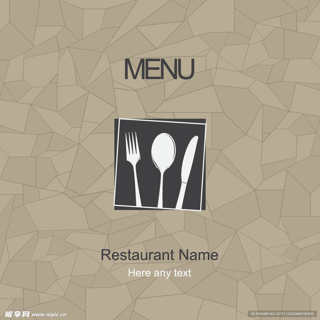 矢量简约菜单设计封面