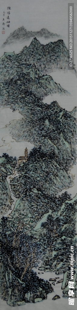 吴先齐国画山水条屏欣赏