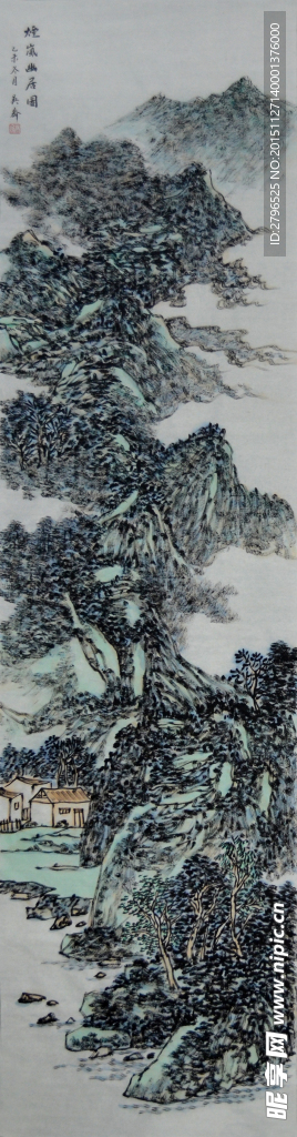 吴先齐国画山水条屏欣赏