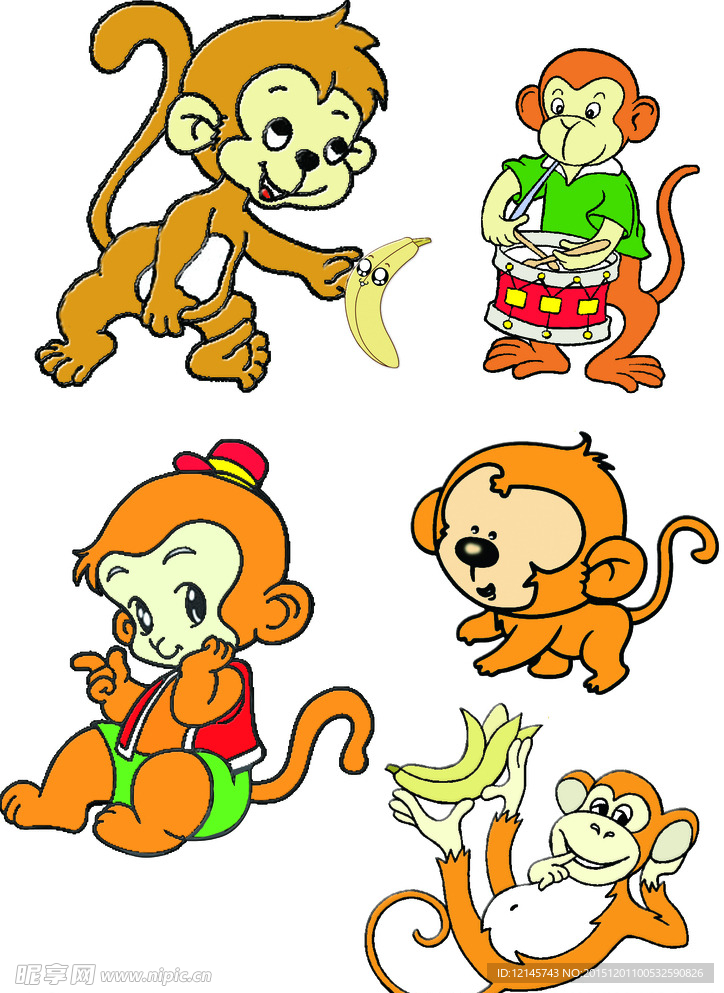 卡通猴子