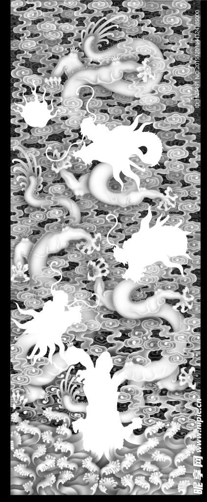 仿古家具 精雕图 浮雕图 灰度