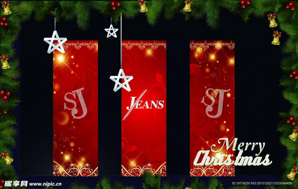 圣诞橱窗 圣诞气氛 喜庆背景