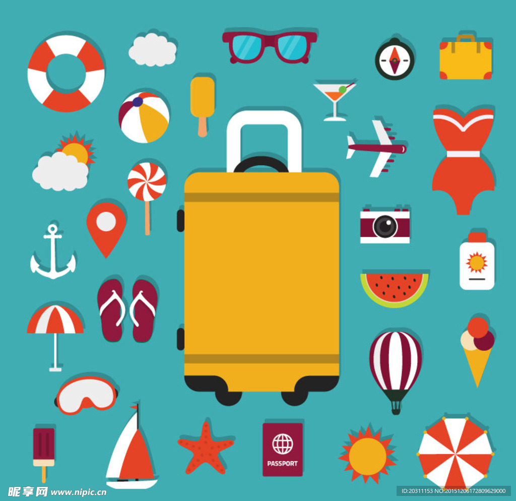 旅行度假元素