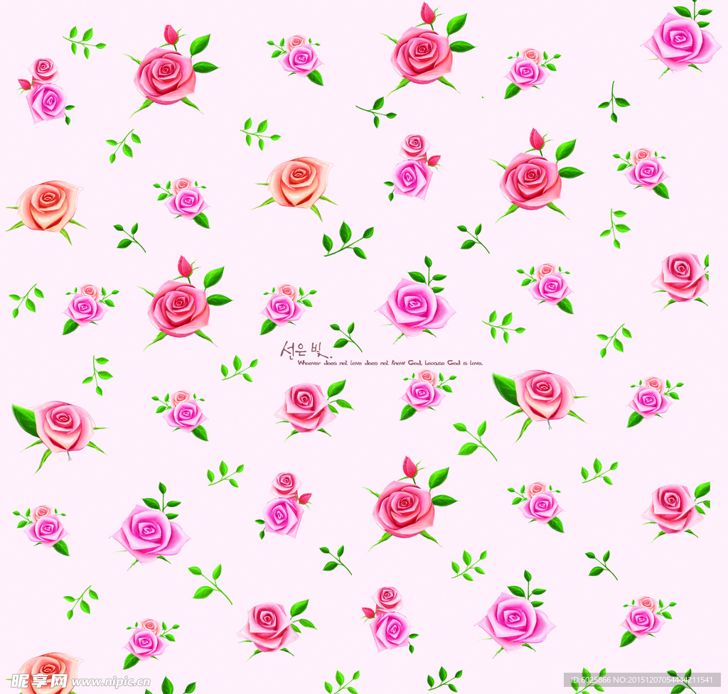 梦幻时尚水彩花朵