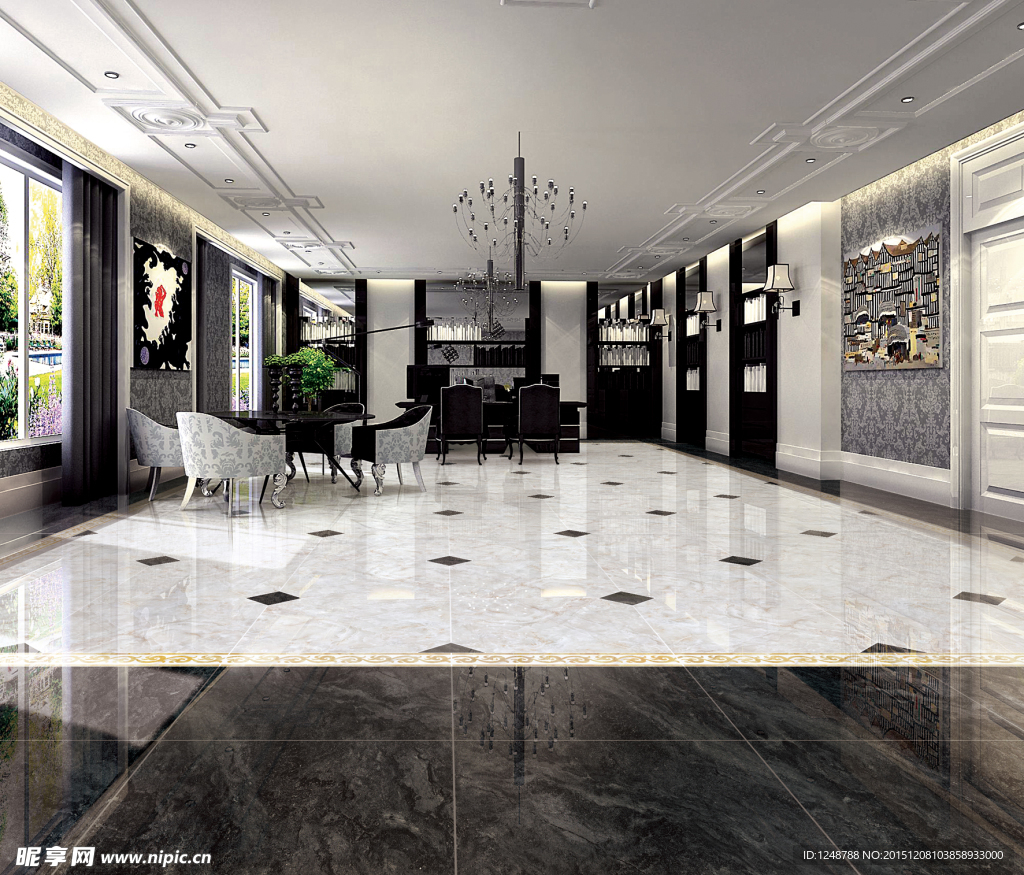 陶瓷效果图 空间效果图