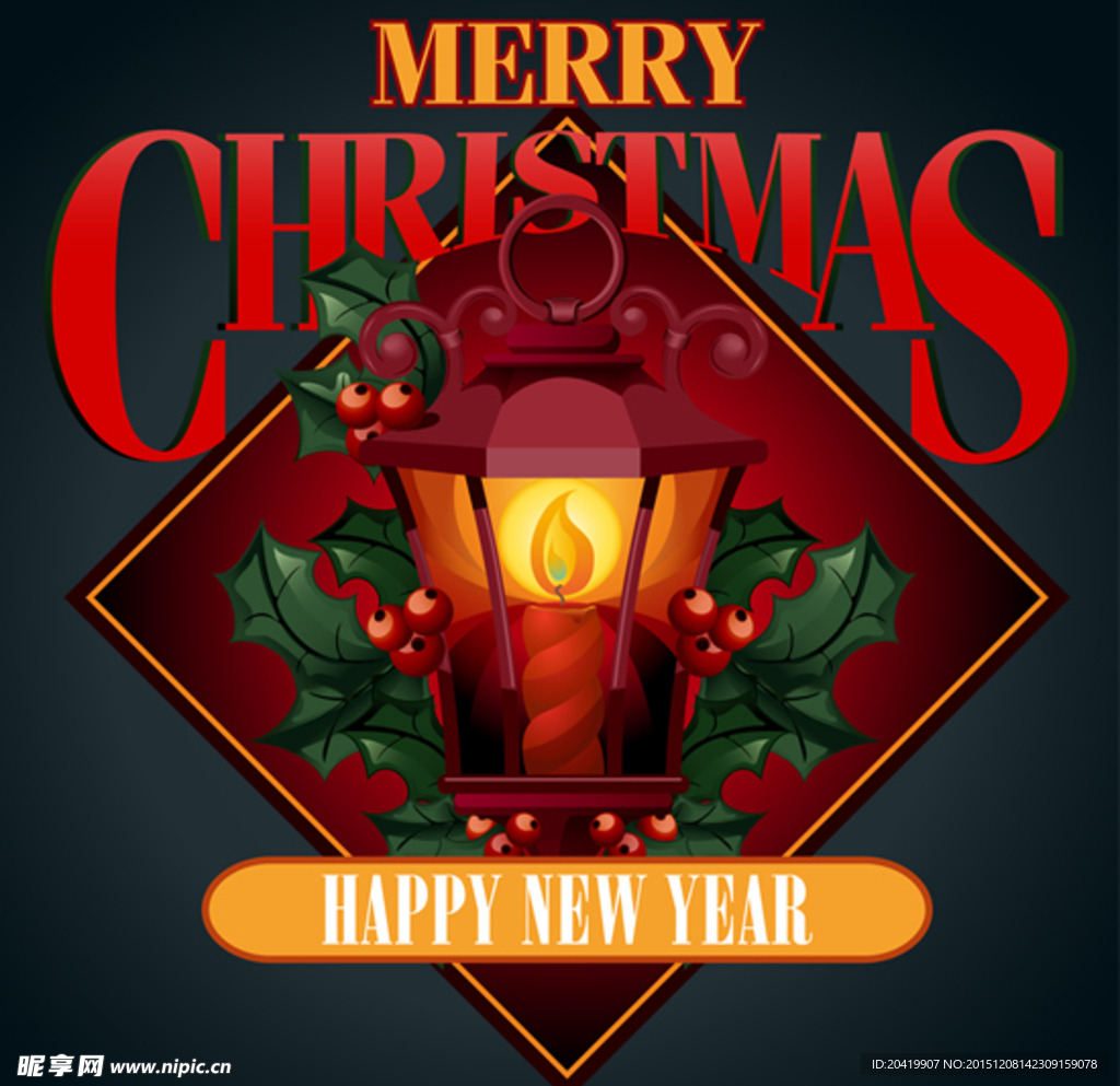 圣诞节卡通灯笼