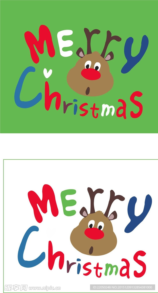 鹿 圣诞纸袋 圣诞图案