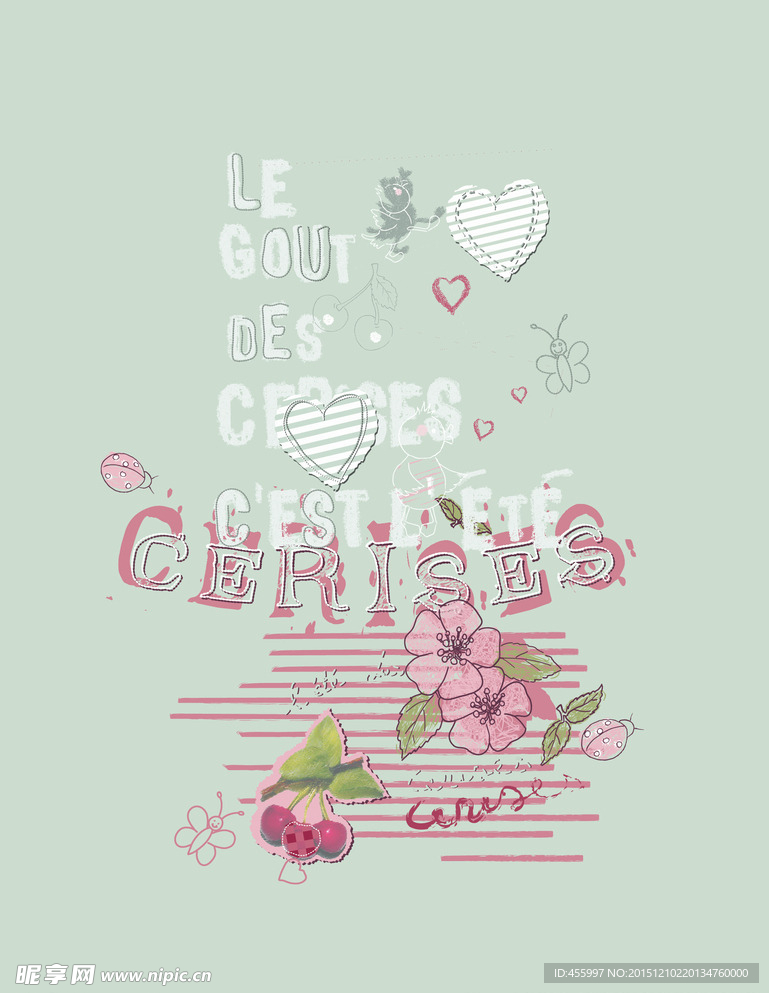 矢量卡通印花图案