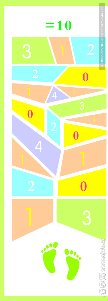 幼儿园孩子游戏加法算数游戏地贴