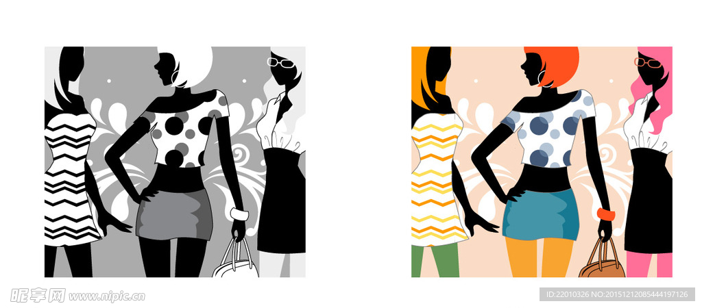 潮流女性矢量女性