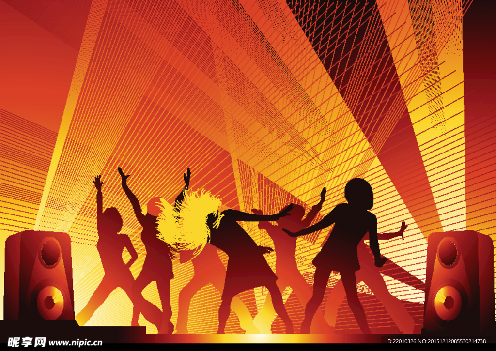 潮流女士矢量剪影