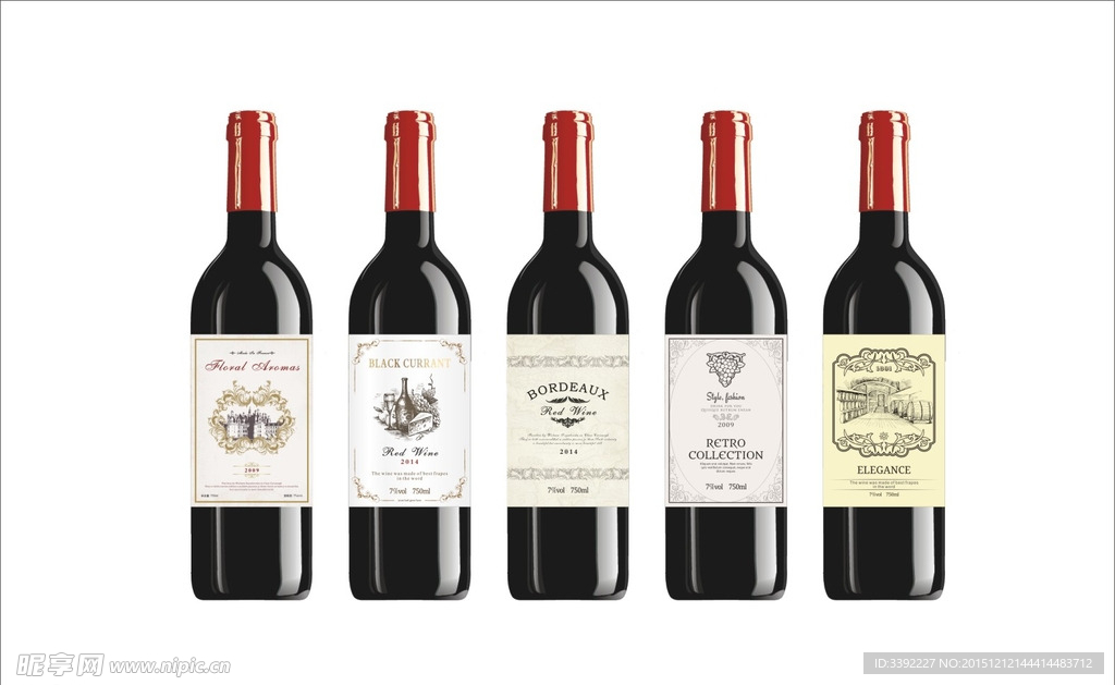 红酒标签设计图