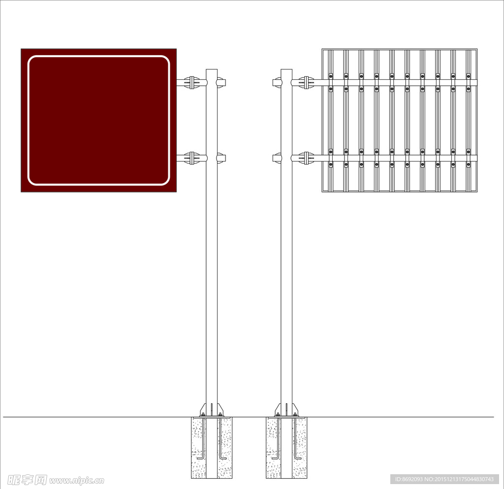 悬臂式反光膜路牌