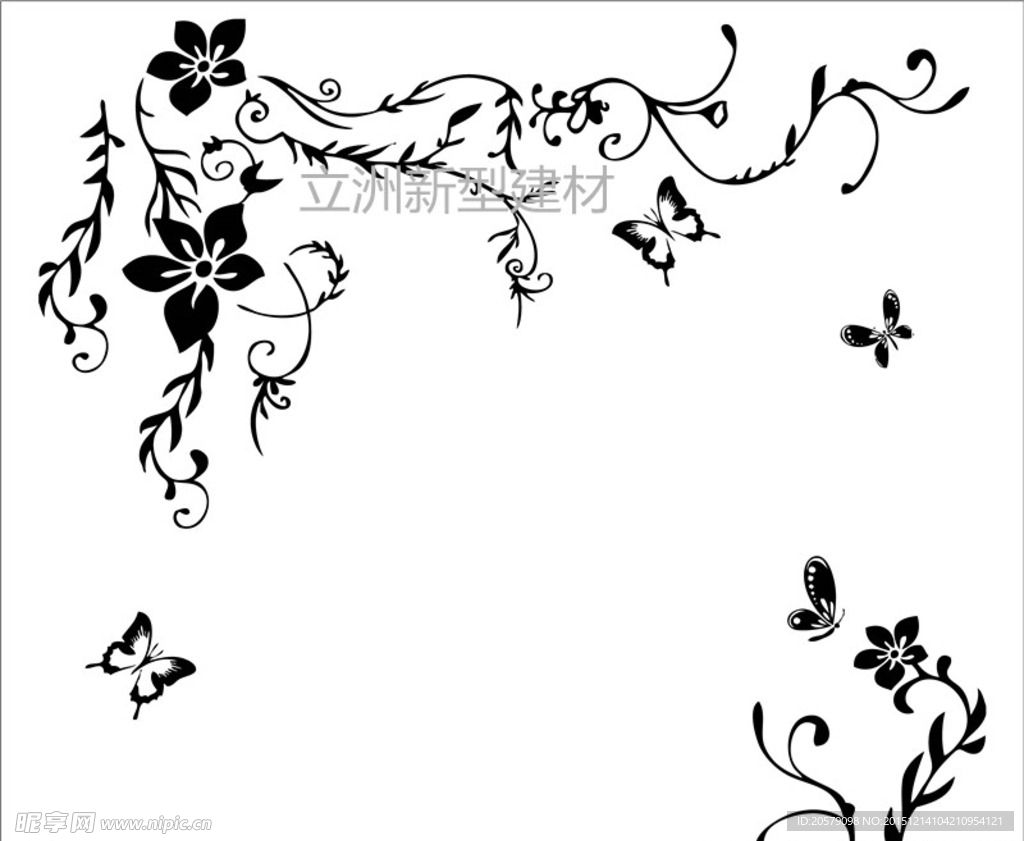 立洲硅藻泥电视背景印花