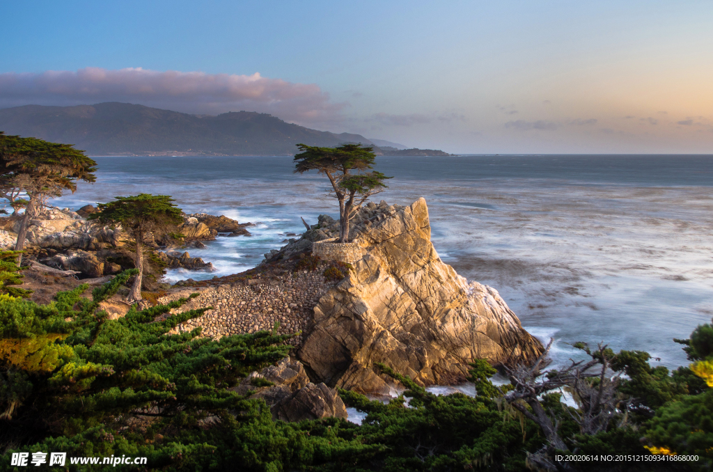 加利福尼亚州岩石海岸