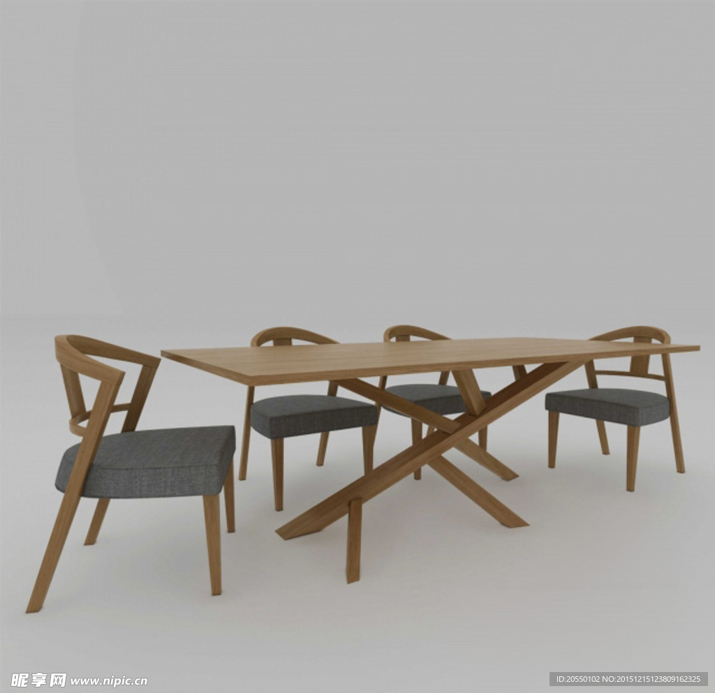 现代创意沙发木椅木桌