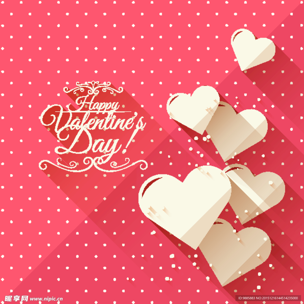 精致白色爱心贺卡