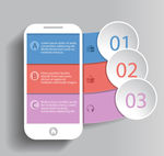 手机电子商务信息图矢量素材