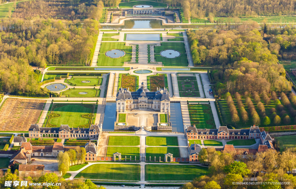 法国公园俯视图