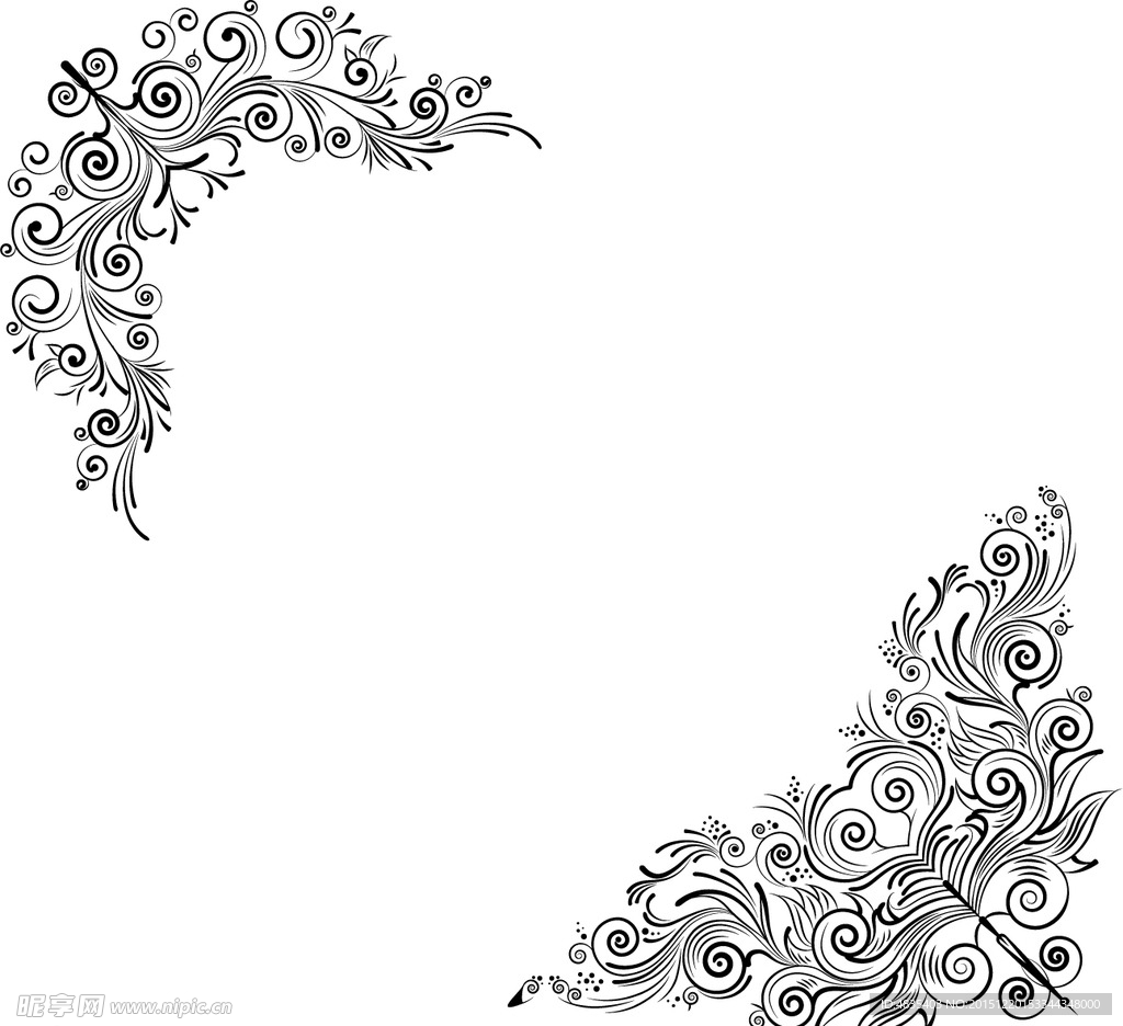 线条花式矢量图