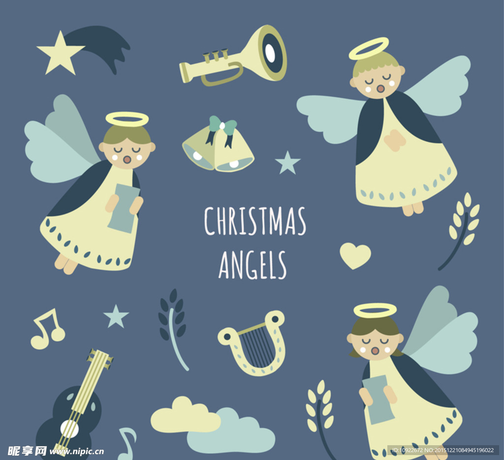卡通圣诞节 天使