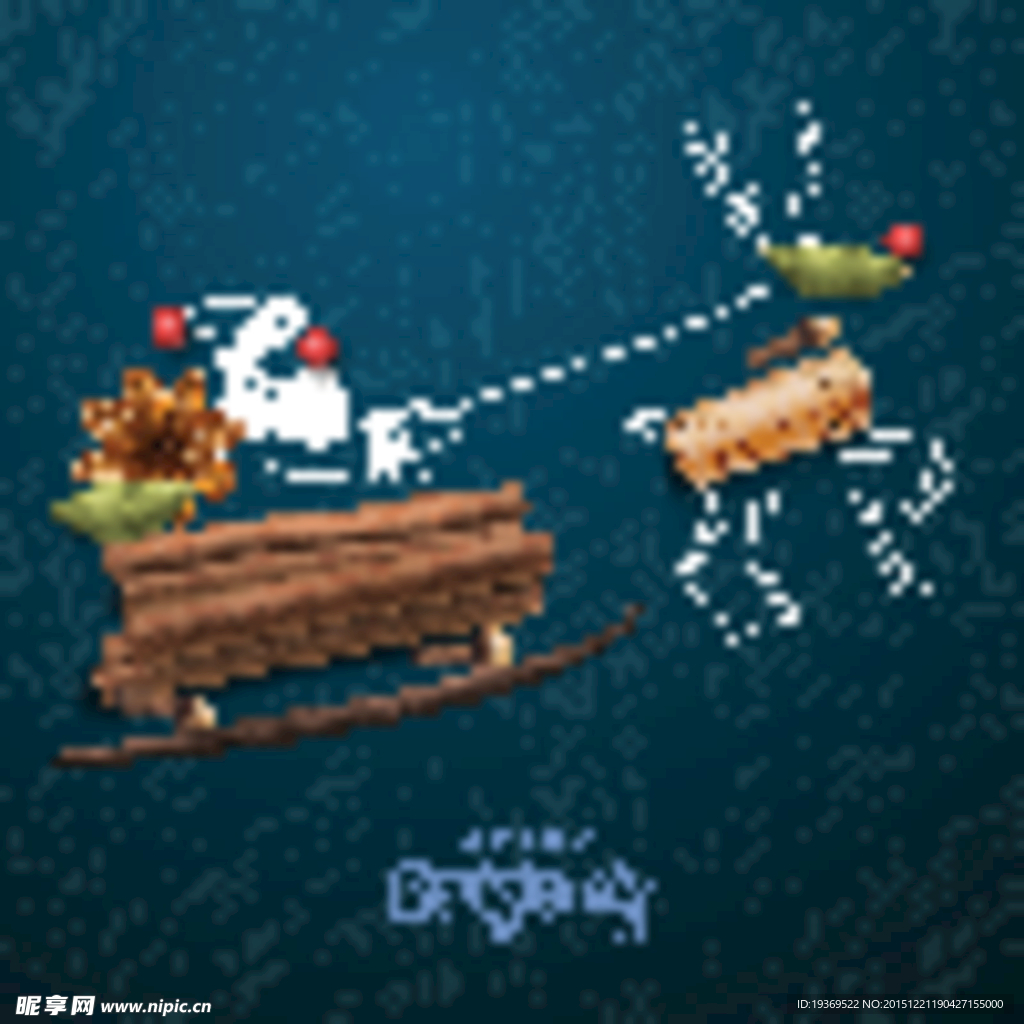 圣诞节雪橇贺卡