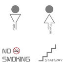 创意卫生间标识 即时贴