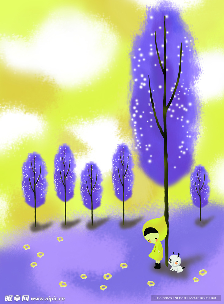 卡通小女孩本子封面