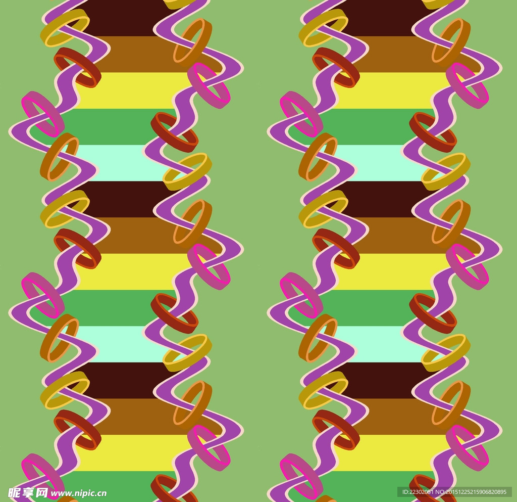 圆形自由螺旋纹