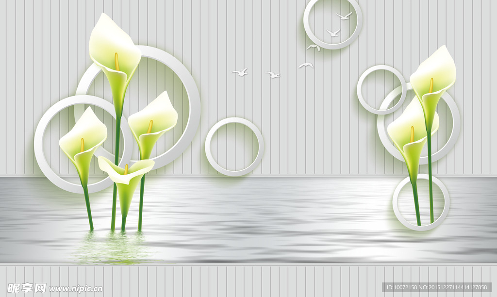 3D马蹄莲背景