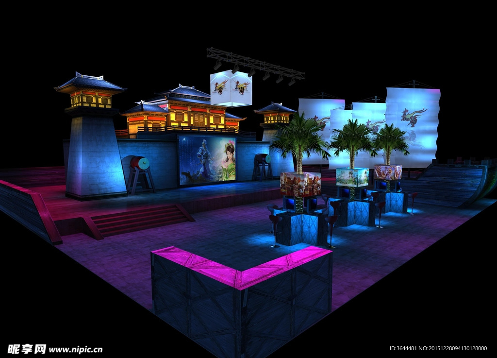 精品游戏展模型下载