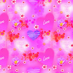 桃心包装纸 心形 粉色底图