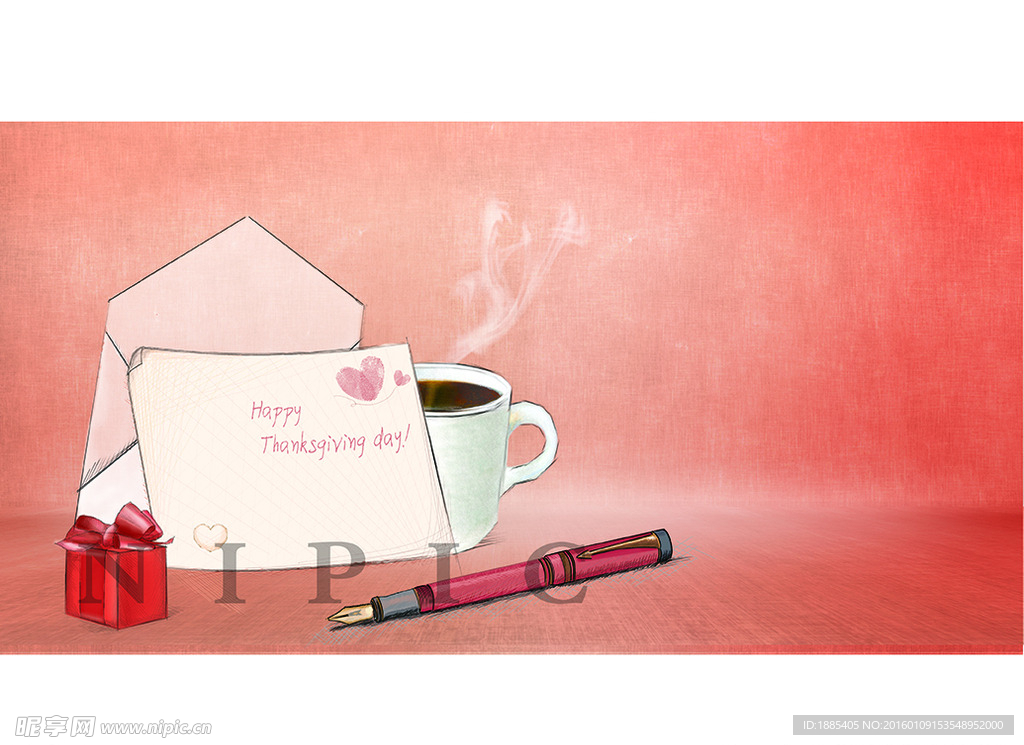 手绘水彩贺卡礼物