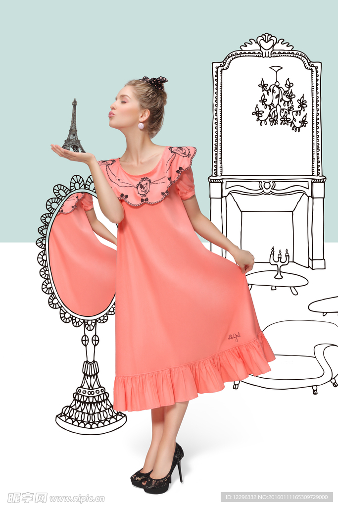 青春欧美少女内衣女装模特