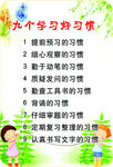 九个学习好习惯 校园文化展