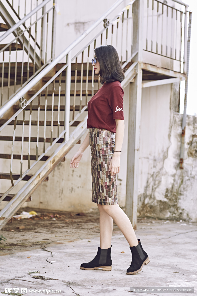 时尚街拍女模特