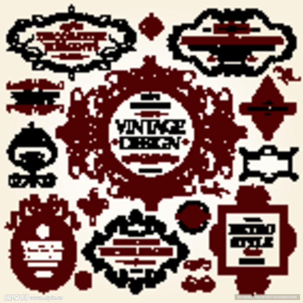 矢量欧式花纹边框