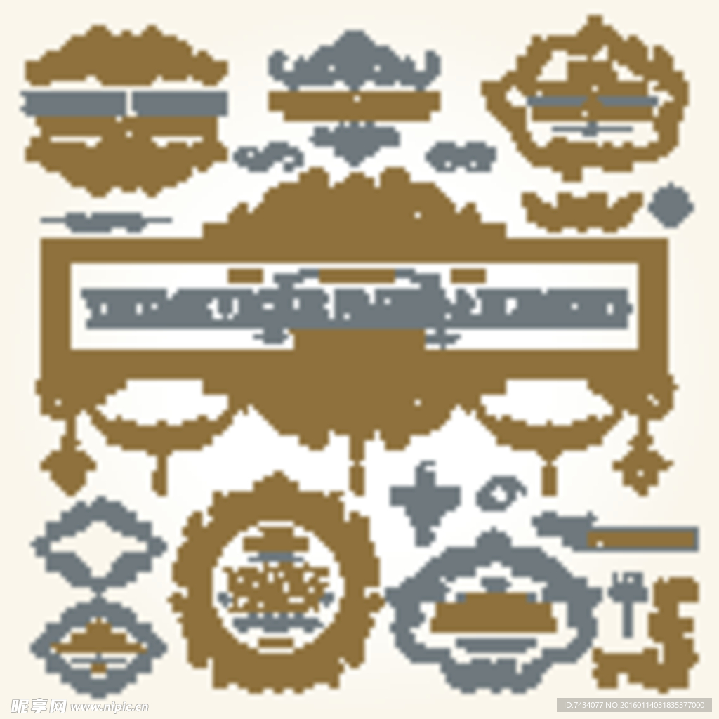 矢量欧式复古花纹边框