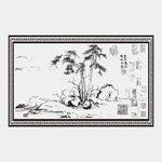 背景墙雕花矢量图