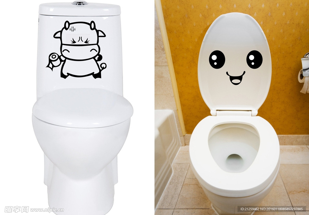 卡通马桶贴
