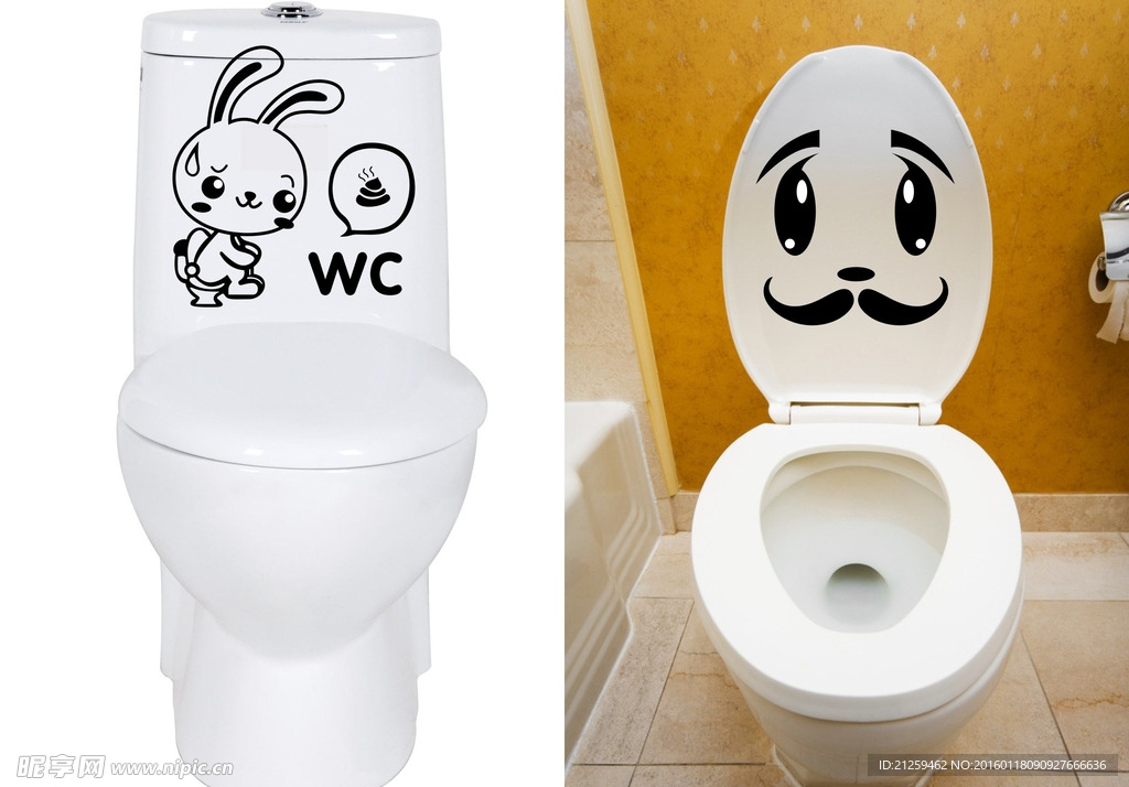 卡通马桶贴