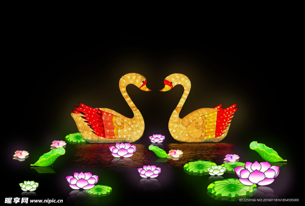 水池灯组 自贡彩灯