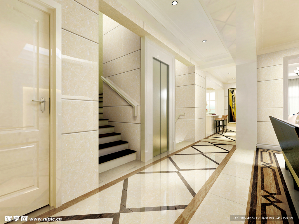 过道合层效果图