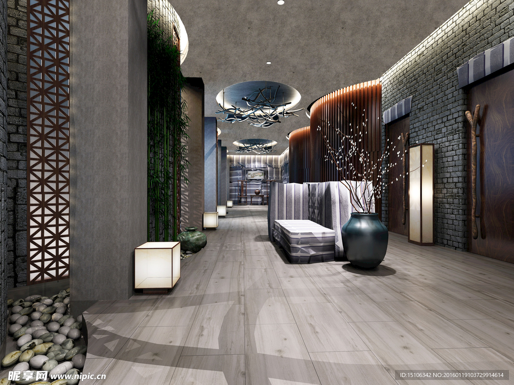 过道合层效果图