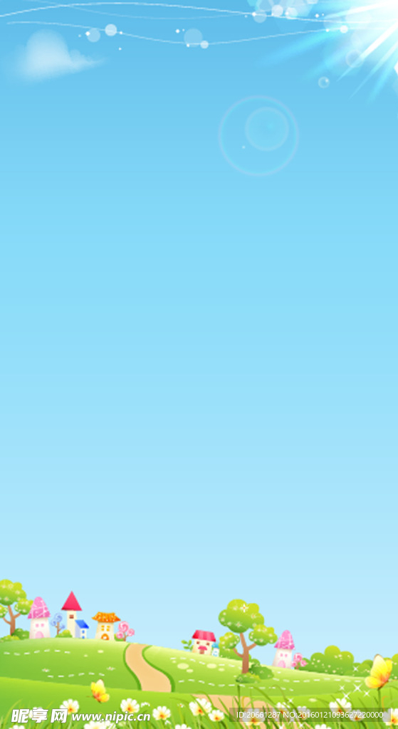 卡通韩国插画背景