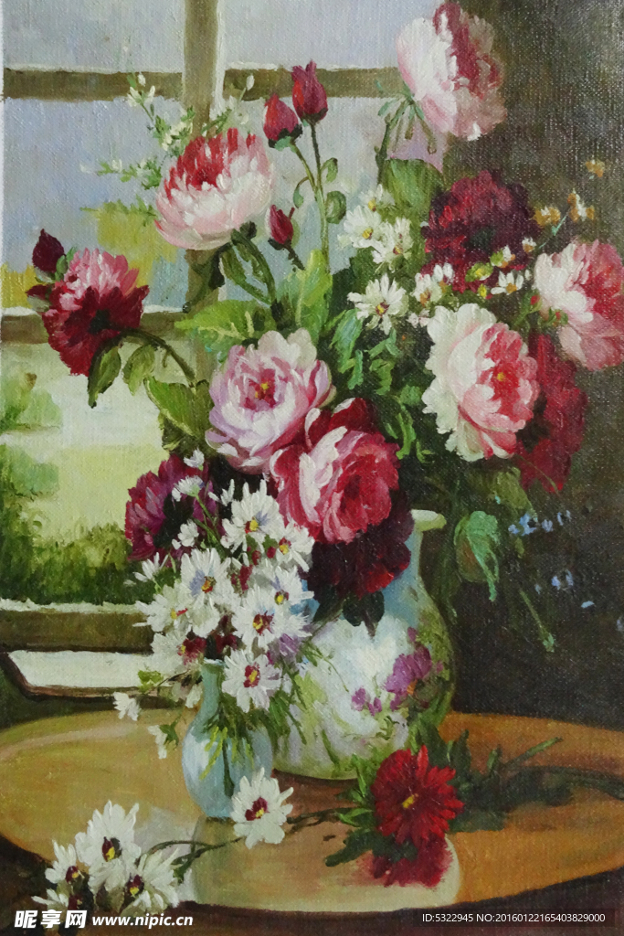 油画静物花卉