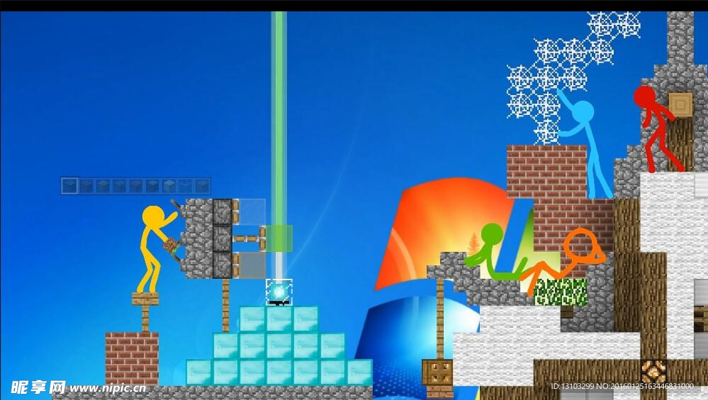 当火柴人遇到我的世界