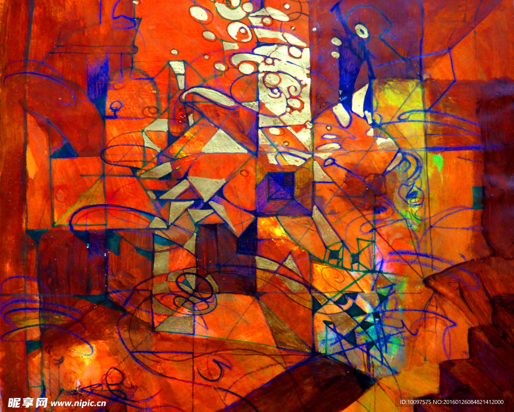 抽象艺术风格画