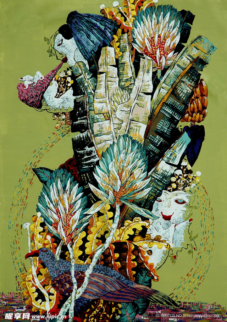 抽象花卉艺术画